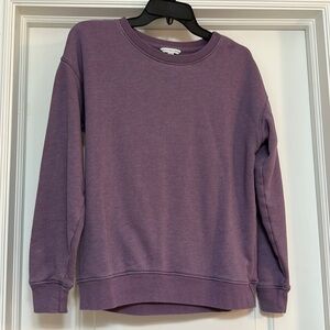 American Eagle Outfitters Purple Terry Fleece Lightweight Crewneck Sweatshirt